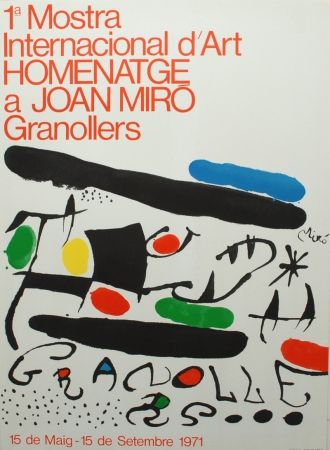 Lithographie Miró - 1ª Mostra Internacional d'Art Homenatge a Joan Miró Granollers
