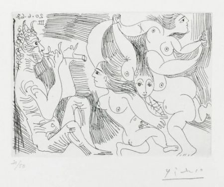 Gravure Picasso - 20 6 68 III from La Celestine