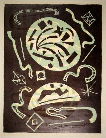 Linogravure Nebel - 23/1969