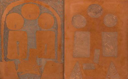 Eau-Forte Et Aquatinte Picasso - 2 Original copper plates & printers proof for Pablo Picasso- Intériour Rouge avec un Transatlantique