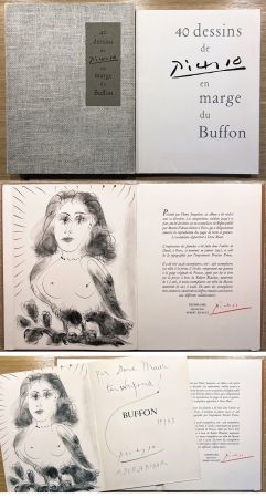 Livre Illustré Picasso - 40 DESSINS DE PICASSO EN MARGE DU BUFFON. Exemplaire signé par Picasso