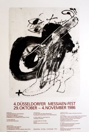 Lithographie Tàpies - 4. Düsseldorfer Messaien-Fest