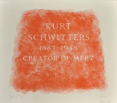 Lithographie Myles - A History of Type Design / Kurt Schwitters, 1887-1948 (Ambleside, England)