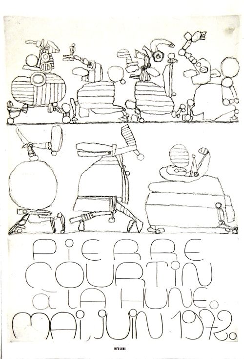 Lithographie Courtin - A la Hune