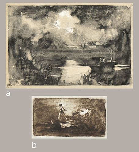 Monotype Mariani - A) LA ZELATA B) FARMER AND COW