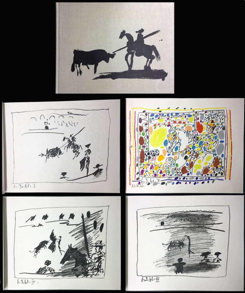 Livre Illustré Picasso - A LOS TOROS avec Picasso. 4 lithographies originales (1961)