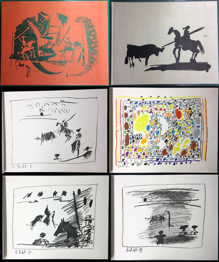 Livre Illustré Picasso - A LOS TOROS avec Picasso. 4 lithographies originales (1961)