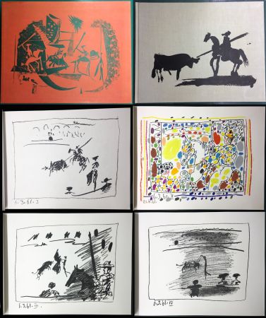 Livre Illustré Picasso - A LOS TOROS avec Picasso. 4 lithographies originales (1961)