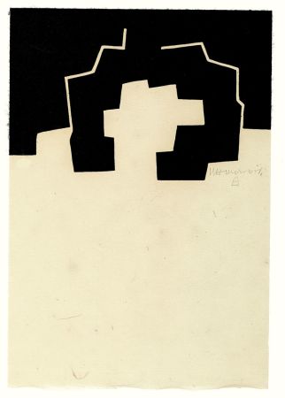 Gravure Sur Bois Chillida - Abigune II