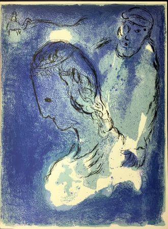 Aucune Technique Chagall - ABRAHAM ET SARAH. Lithographie originale pour LA BIBLE