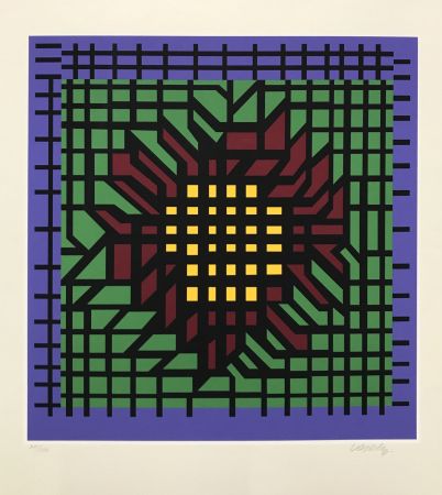 Sérigraphie Vasarely - Abstract Composition