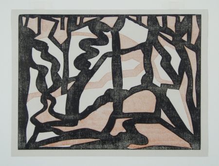 Gravure Sur Bois Heemskerck,  - Abstract Composition