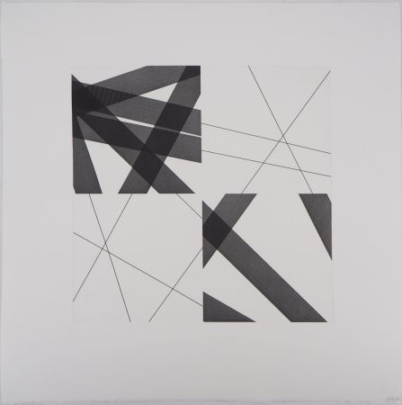 Gravure Morellet - Abstraction géométrique