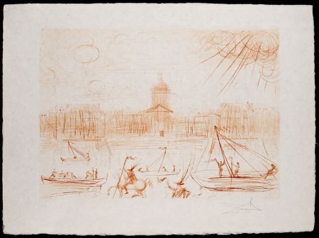 Gravure Dali - Académie des Beaux-Arts. (Institut de France)