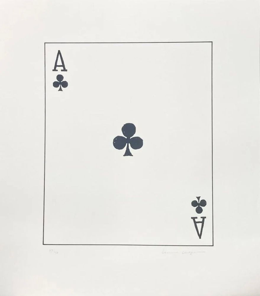 Lithographie Wegman - Ace of Clubs