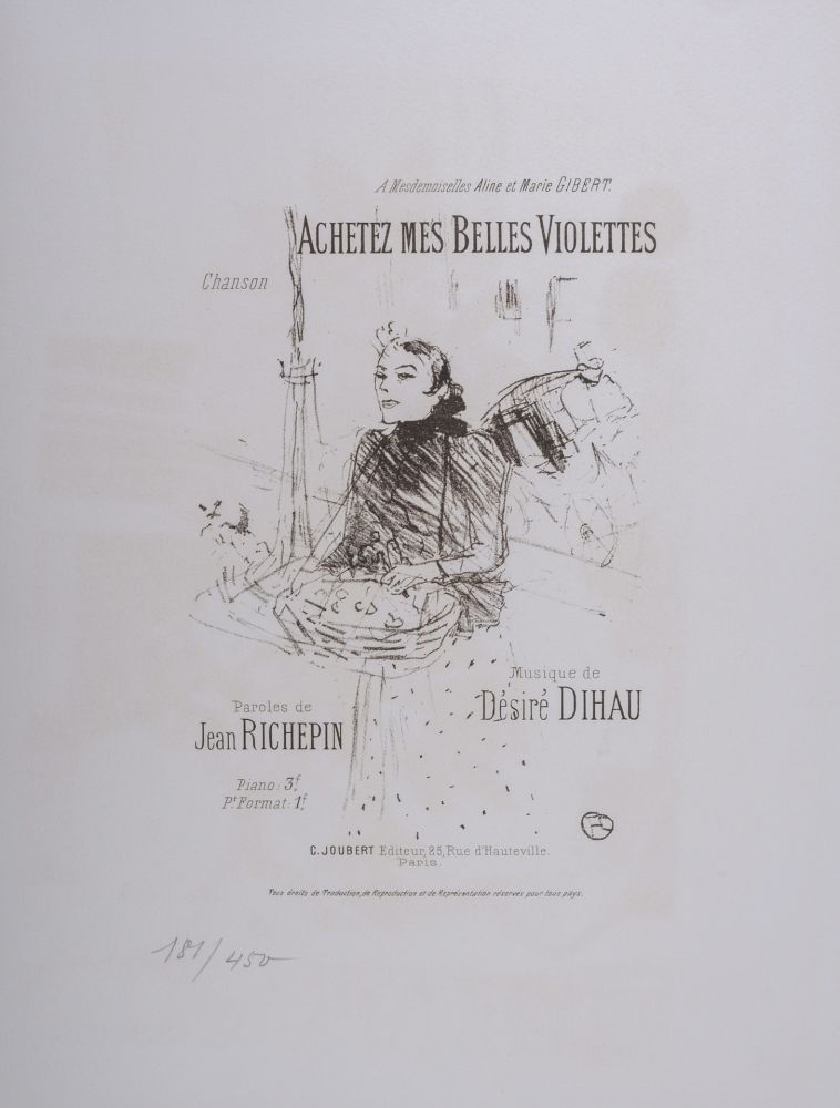 Lithographie Toulouse-Lautrec - Achetez mes Belles Violettes