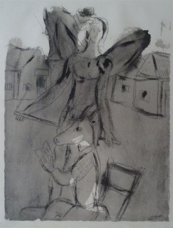 Pochoir Chagall (After) - Acrobate Aile