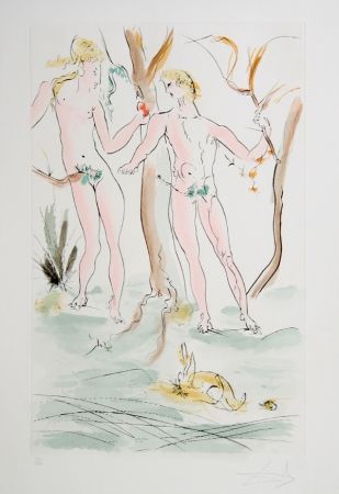 Gravure Dali - Adam et Eve from the Homage a Albrecht Durer Suite
