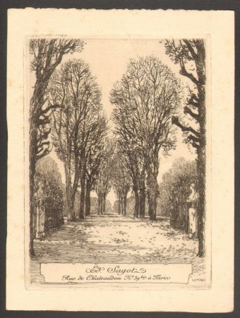 Gravure De Latenay - Adresse de Sagot