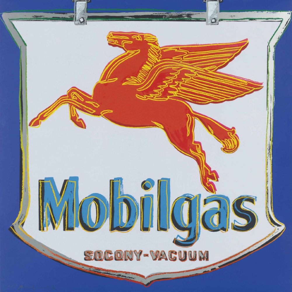 Sérigraphie Warhol - Ads : Mobilgas, 1985