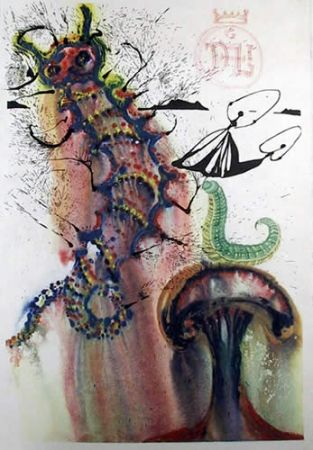 Lithographie Dali - Advice from a caterpillar
