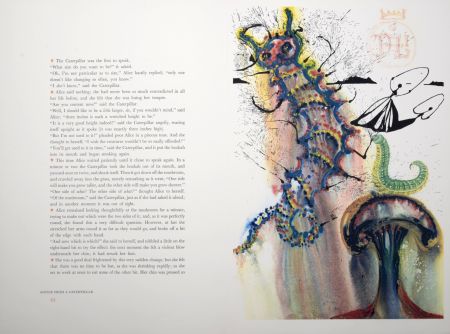 Héliogravure Dali - Advice from a caterpillar, Alice's Adventures in Wonderland,1969
