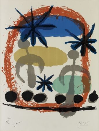 Lithographie Miró - Affiche De l'Exposition Constellations