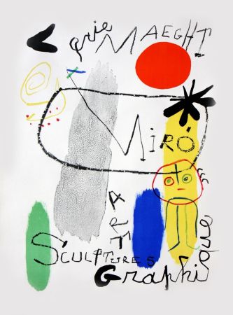 Lithographie Miró - Affiche d'Exposition Galerie Maeght