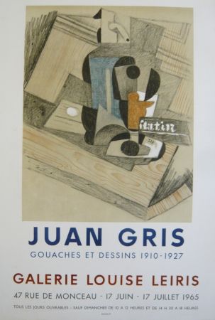 Affiche Gris  - Affiche exposition  galerie Louise Leiris