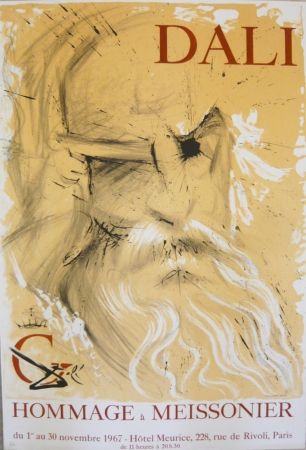 Affiche Dali - Affiche exposition Hommage à Meissonier