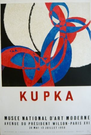 Lithographie Kupka - Affiche exposition Musée d'art moderne