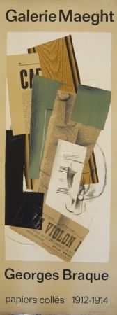 Affiche Braque - Affiche exposition papiers collés galerie Maeght 