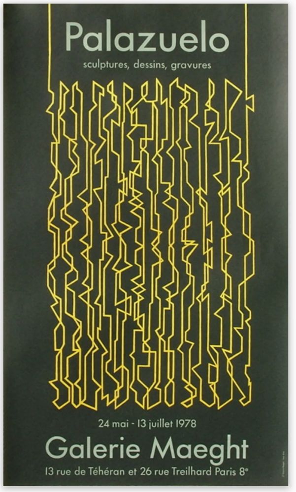 Affiche Palazuelo - Affiche lithographique originale de la Galerie Maeght 1978.