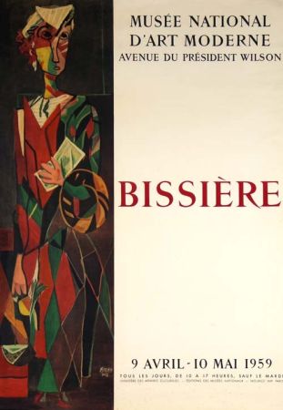 Lithographie Bissiere - Affiche Musee D'art Moderne de Paris