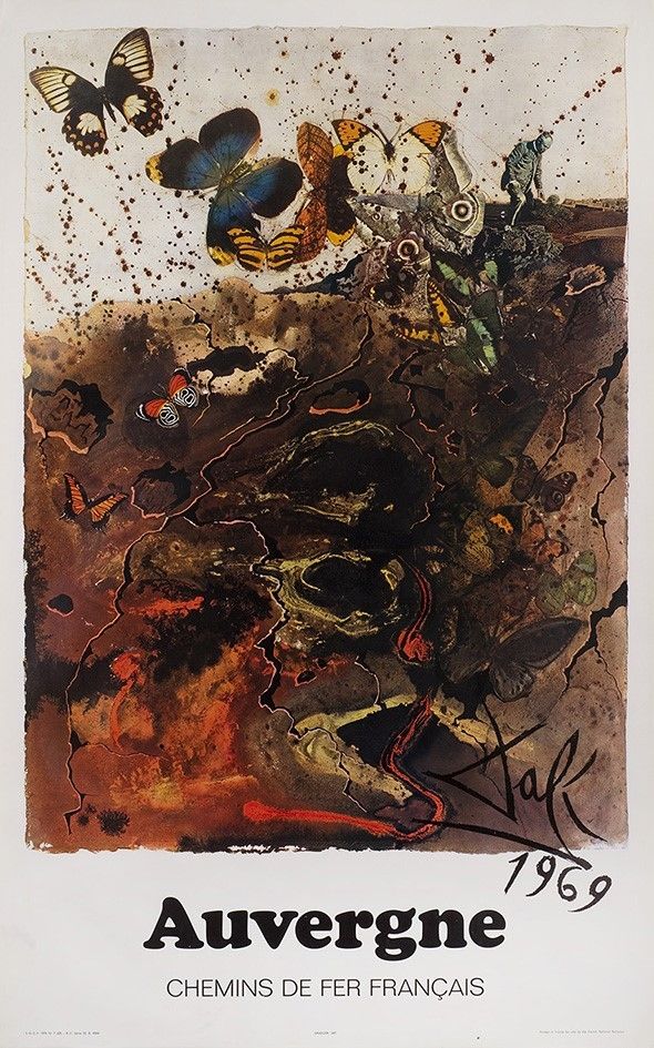 Affiche de Salvador Dali, Affiches SNCF - Auvergne sur Amorosart