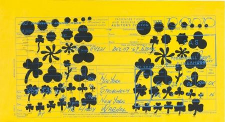Sérigraphie Warhol - After Andy Warhol SAS Passenger Ticket (Feldman & Schellmann II.20)