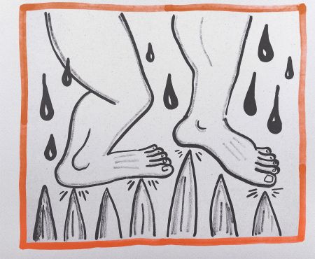 Lithographie Haring - Against all Odds, 1990