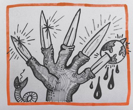 Lithographie Haring - Against all Odds, 1990