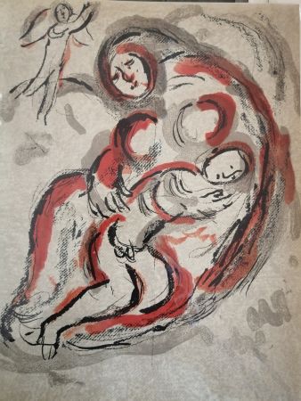 Lithographie Chagall - Agar dans le Désert