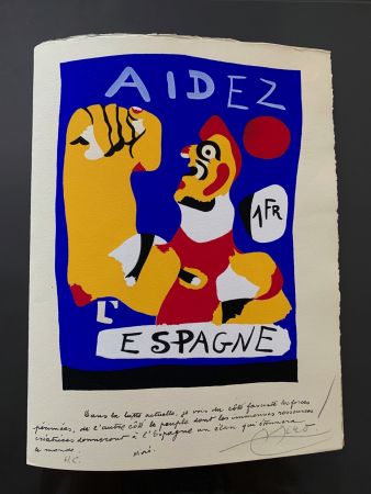 Pochoir Miró - Aidez l'Espagne