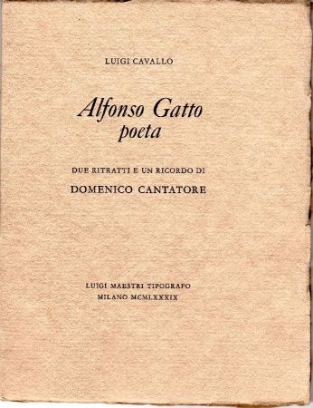 Livre Illustré Cantatore - Alfonso Gatto Poeta