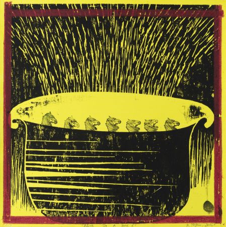 Gravure Sur Bois Toguo - Alive in a box 6