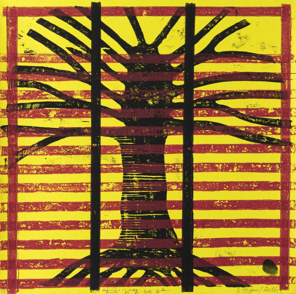 Gravure Sur Bois Toguo - Alive in a box 7