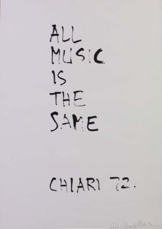 Lithographie Chiari - ALL MUSIC IS THE SAME