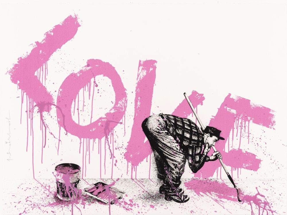 Sérigraphie Mr Brainwash - All You Need is Love 2 (Pink)