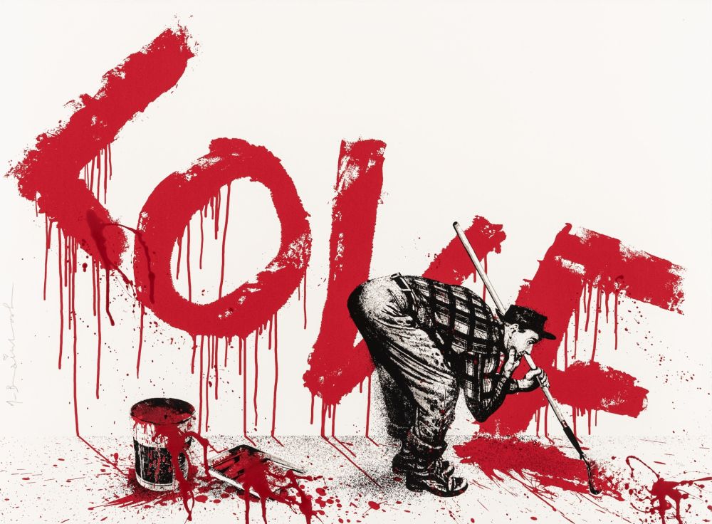Sérigraphie Mr Brainwash - All You Need is Love 2 (Red)