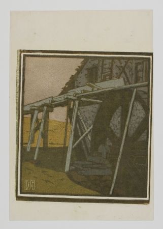 Gravure Sur Bois Staschus - Alte Mühle (Old Mill)