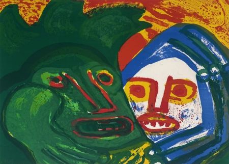 Lithographie Lindstrom - Amis 