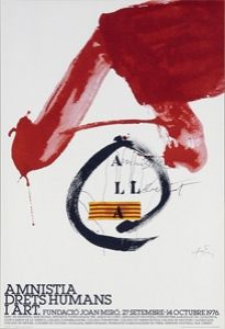 Affiche Tàpies - Amnistia, Drets Humans i Art