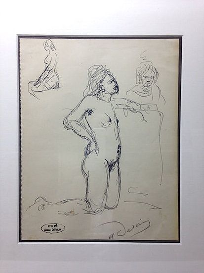 Aucune Technique Derain - André Derain (1880-1954). Etude de nu. Encre sur papier signée.